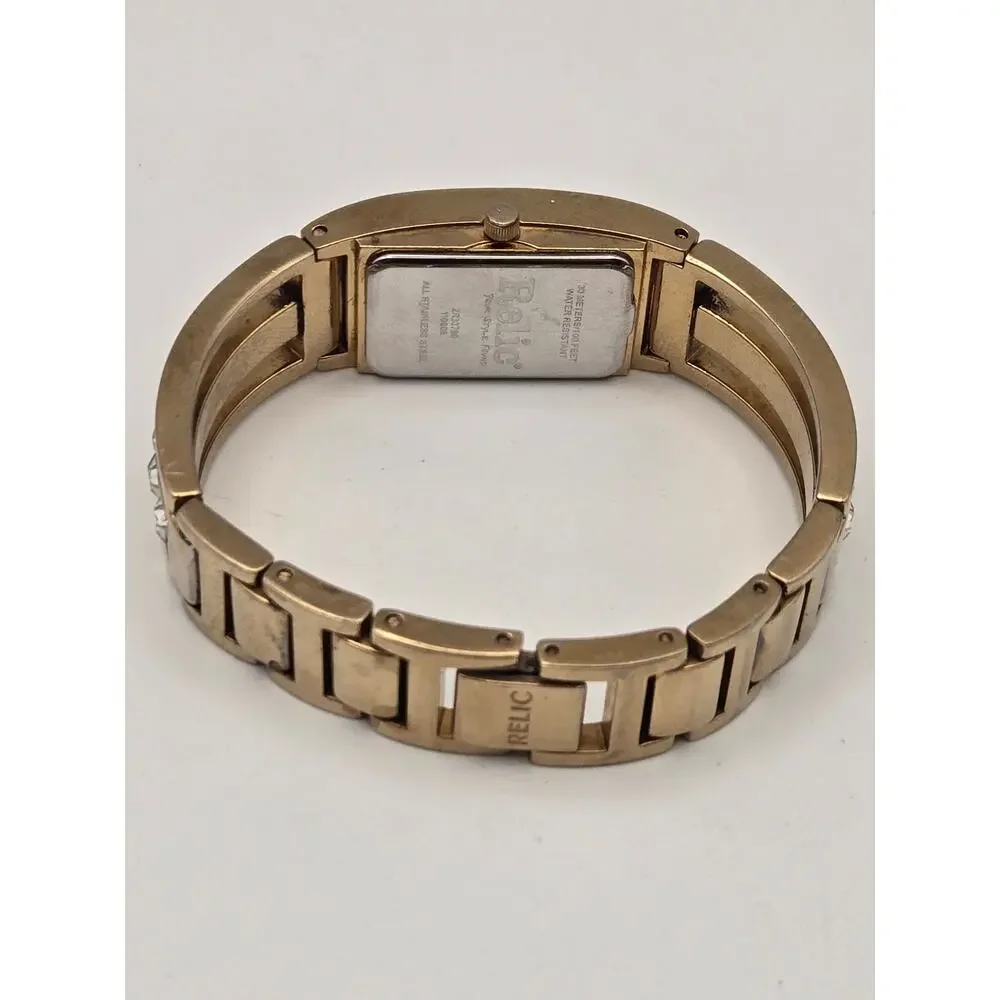 Relic by Fossil Gold Tone Crystal Quartz Watch ZR33790
